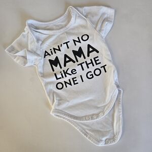 White Baby Onesie with Mama Graphic Preemie